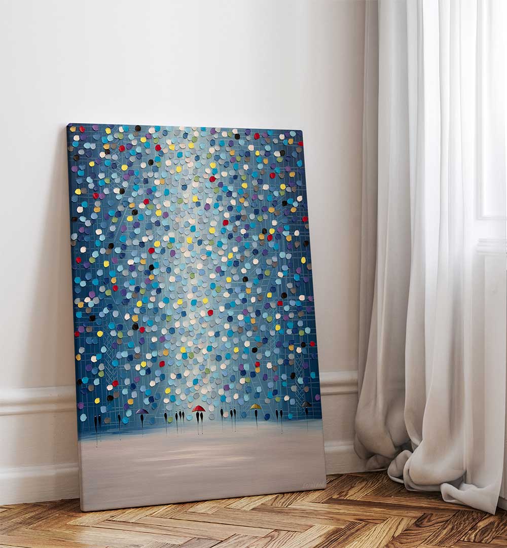 RAINDROP CONFETTI , MODERN IMPRESSIONISM PAINTINGS