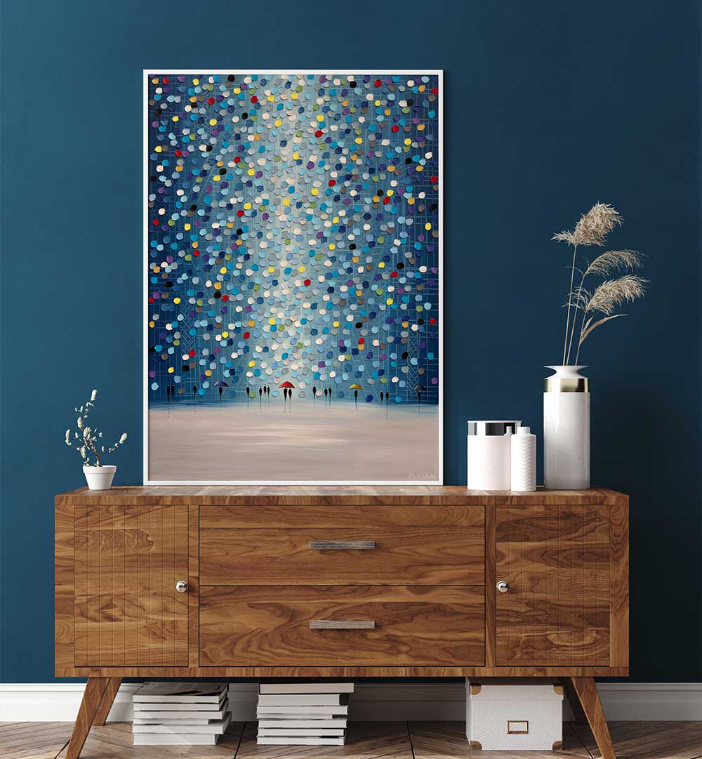 RAINDROP CONFETTI , MODERN IMPRESSIONISM PAINTINGS