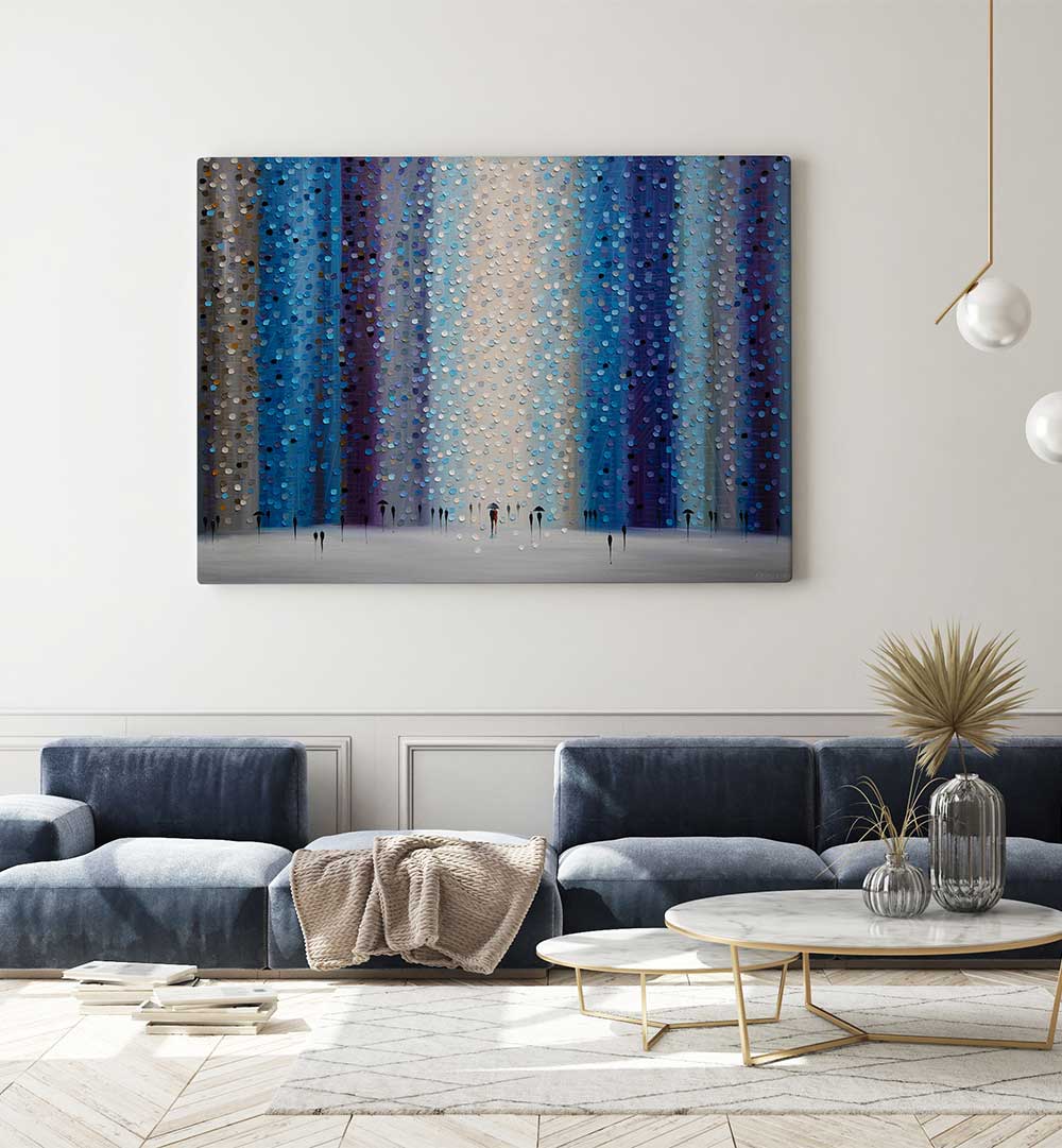 RAINY CITY FOR US , MODERN IMPRESSIONISM PAINTINGS