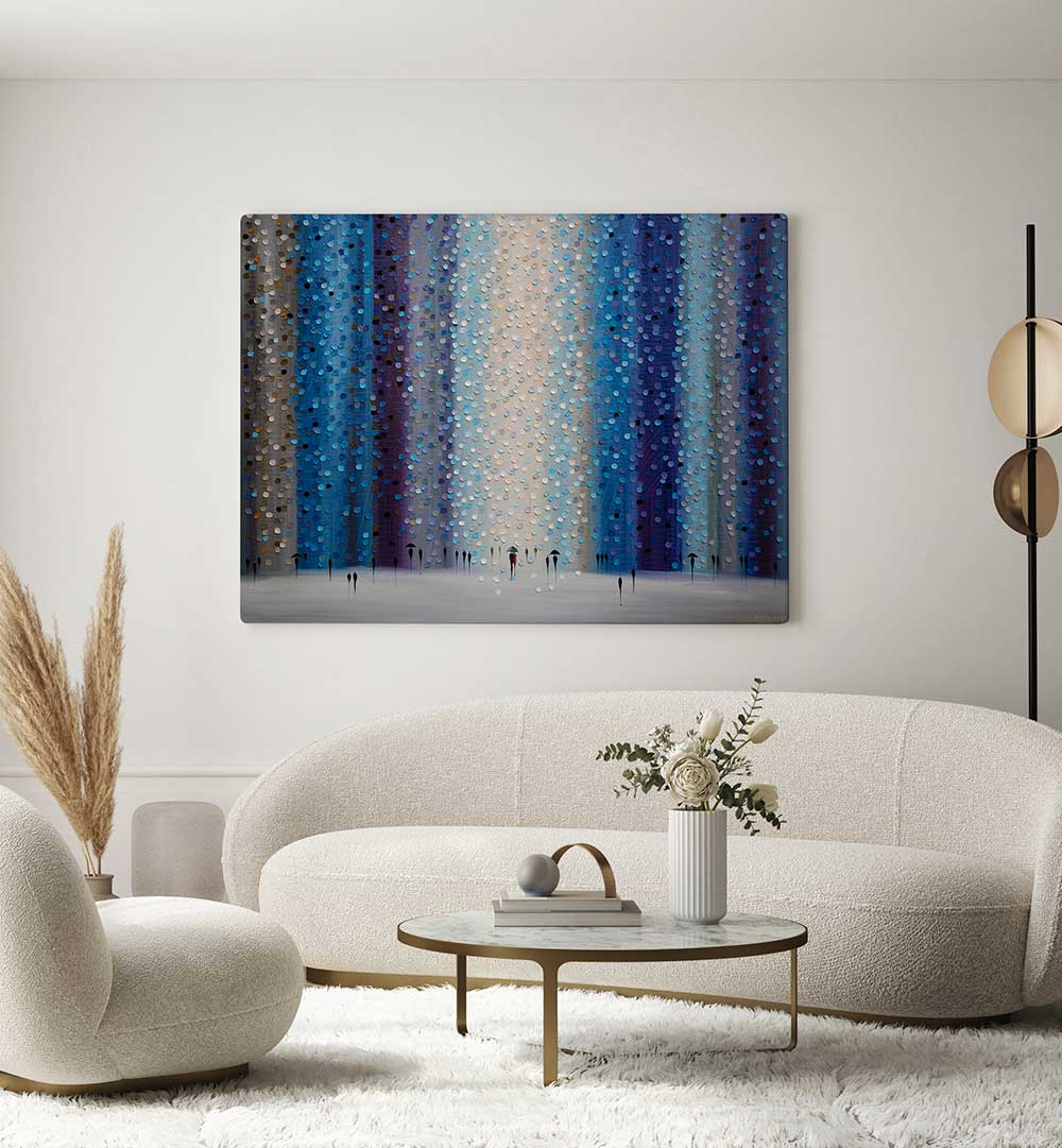 RAINY CITY FOR US , MODERN IMPRESSIONISM PAINTINGS