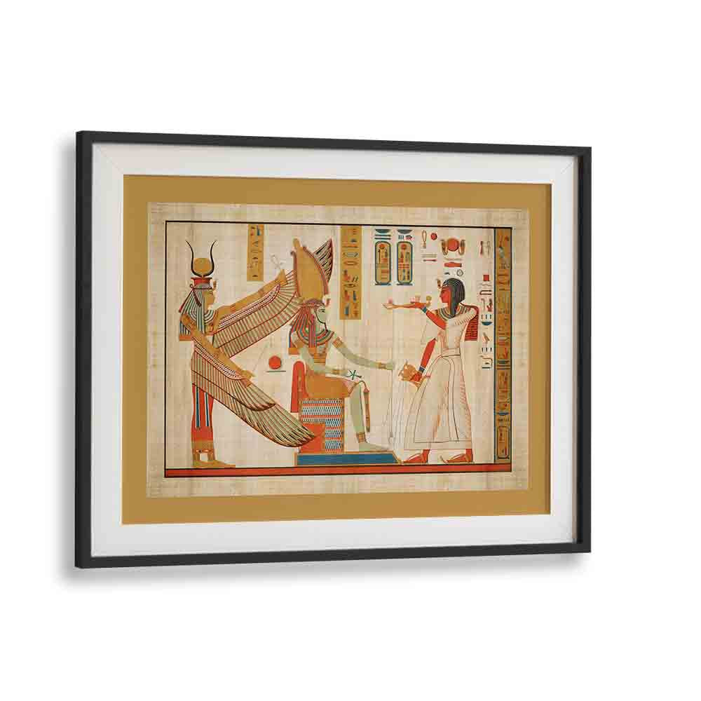 Ramesses IV 1153-1147 BC Egyptian Art Painting Artwork in Black Frame With Mount