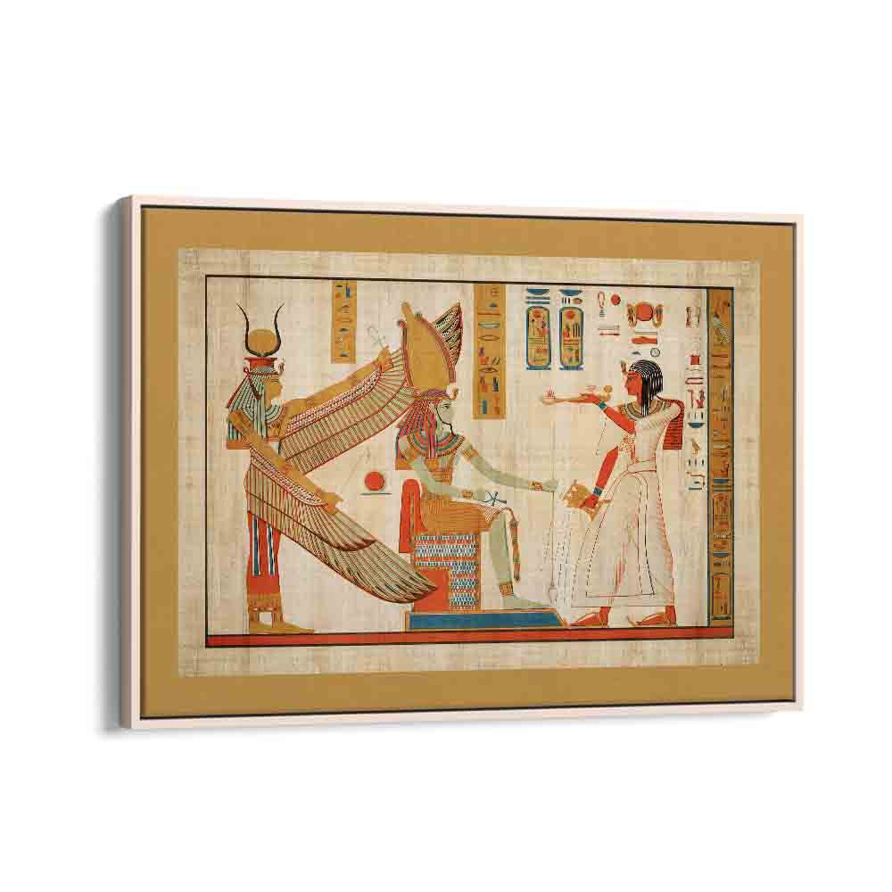 Ramesses IV 1153-1147 BC Egyptian Art Painting Artwork in Oak Wood Floater Frame