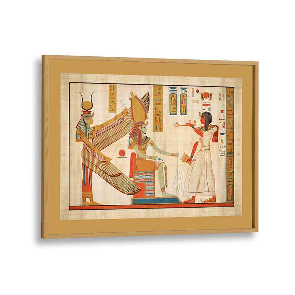 Ramesses IV 1153-1147 BC Egyptian Art Painting Artwork in Oak Wood Plain Frame