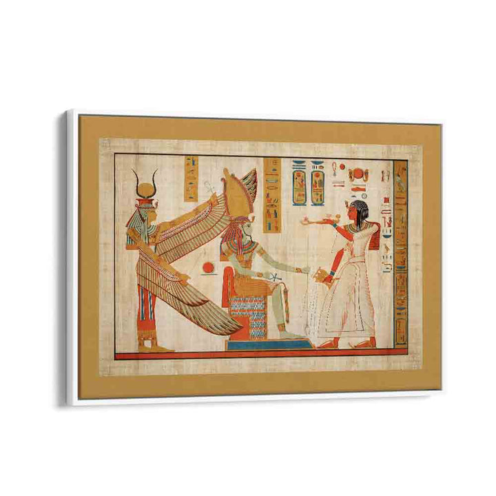 Ramesses IV 1153-1147 BC Egyptian Art Painting Artwork in White Floater Frame