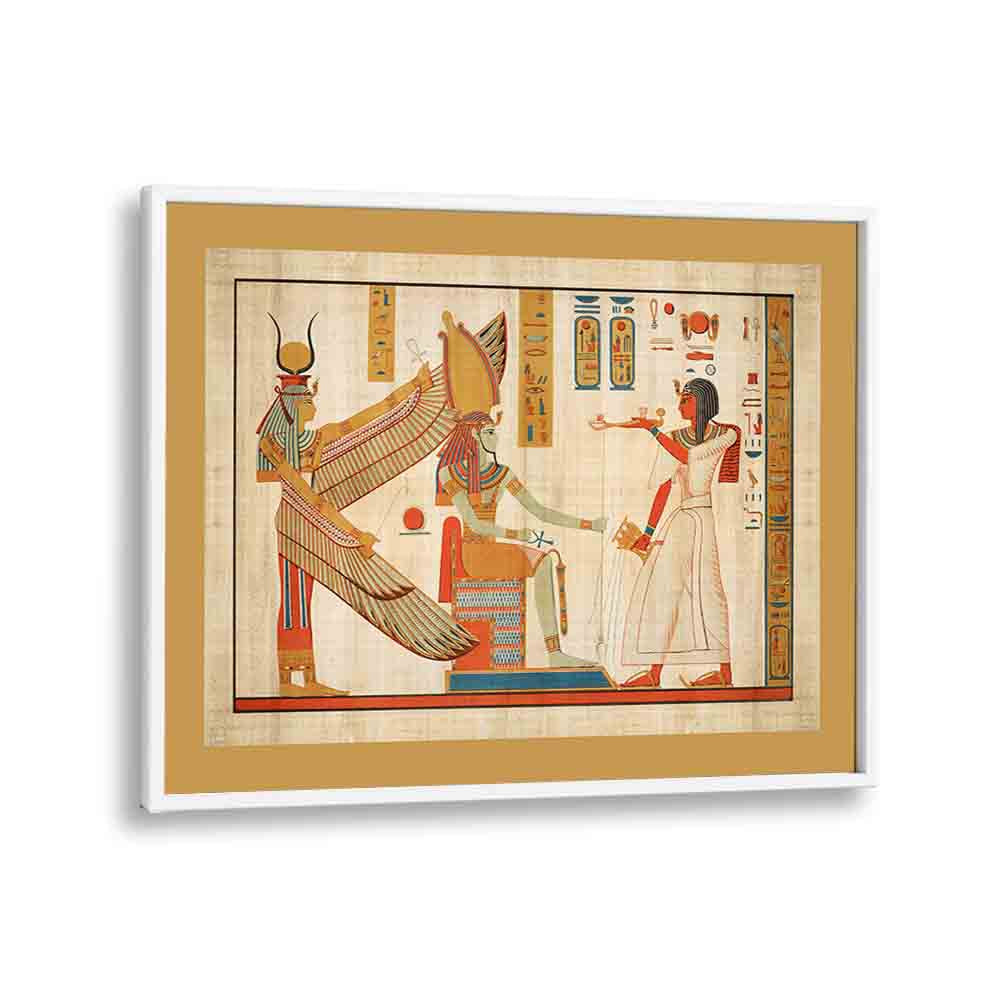 Ramesses IV 1153-1147 BC Egyptian Art Painting Artwork in White Plain Frame