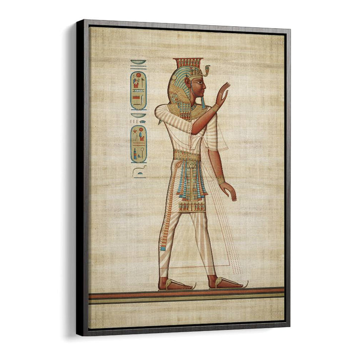 Ramses III Egyptian Art Artwork in Black Floater Frame