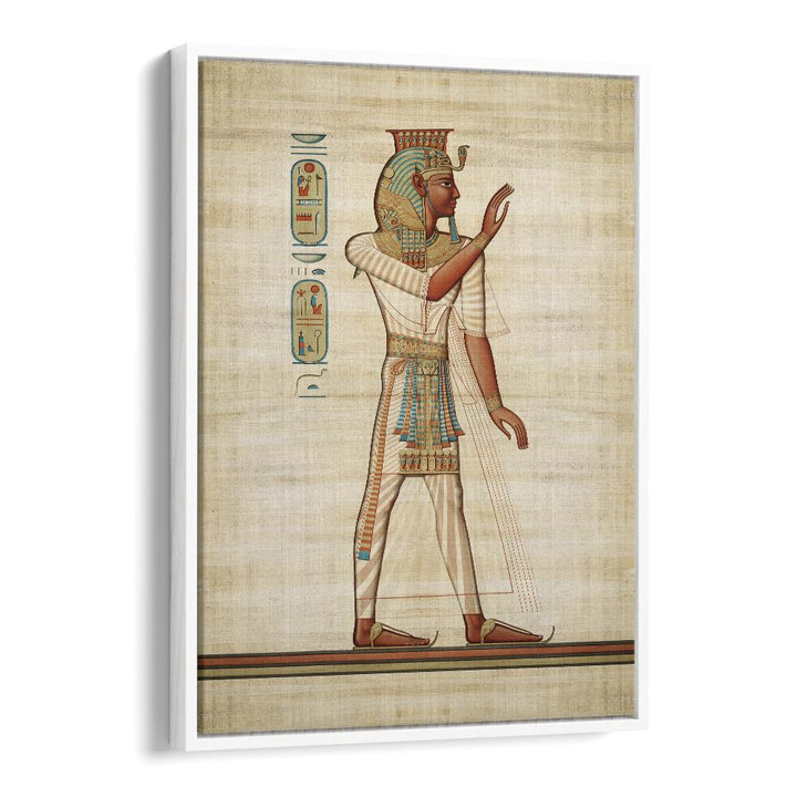 Ramses III Egyptian Art Artwork in White Floater Frame