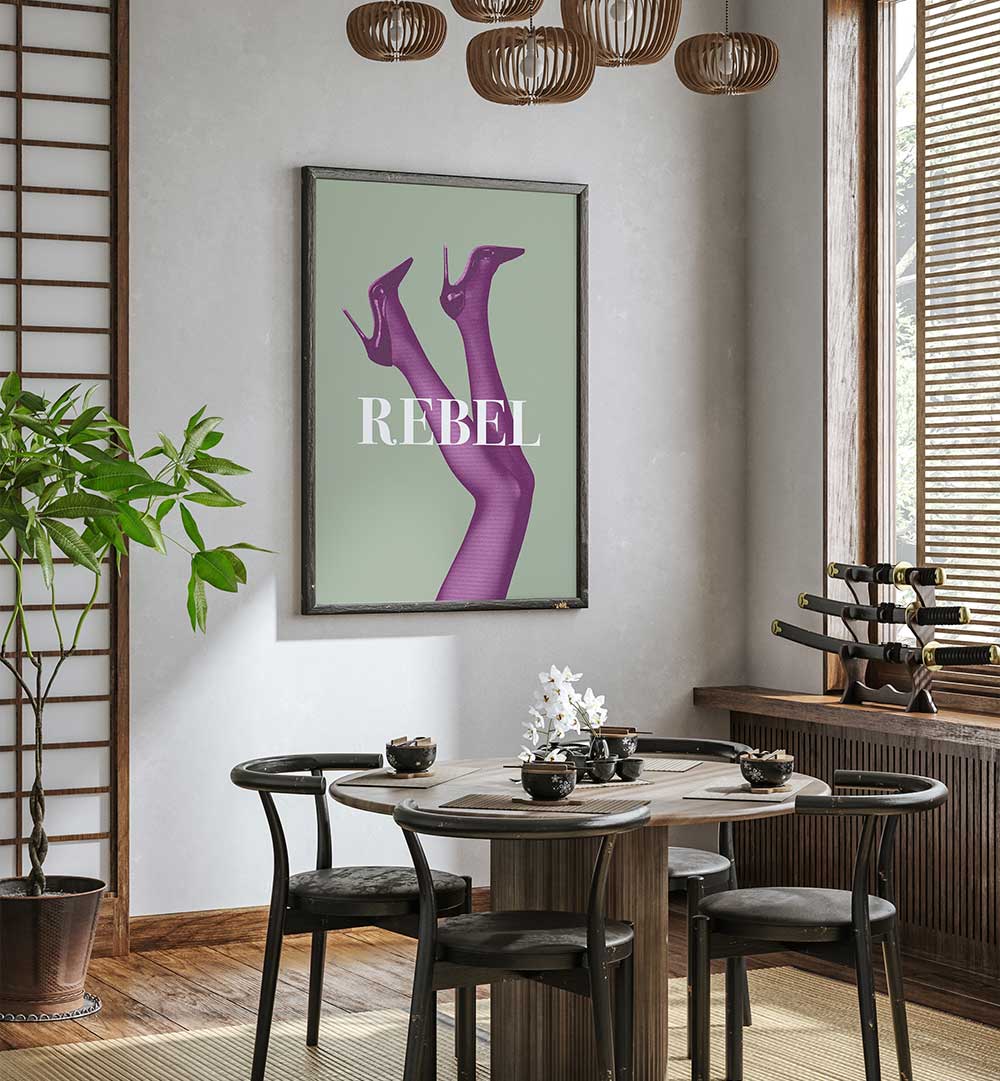 Transform your space with the bold REBEL I, FASHION POSTERS showcasing abstract fashion artistry.