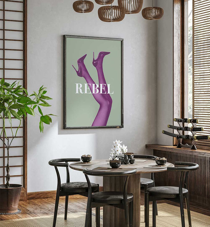 Transform your space with the bold REBEL I, FASHION POSTERS showcasing abstract fashion artistry.