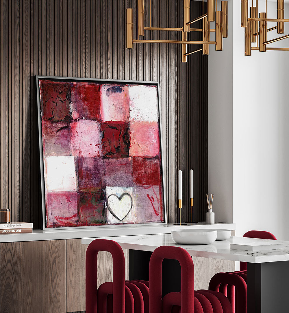 RED CHECKERED HEART