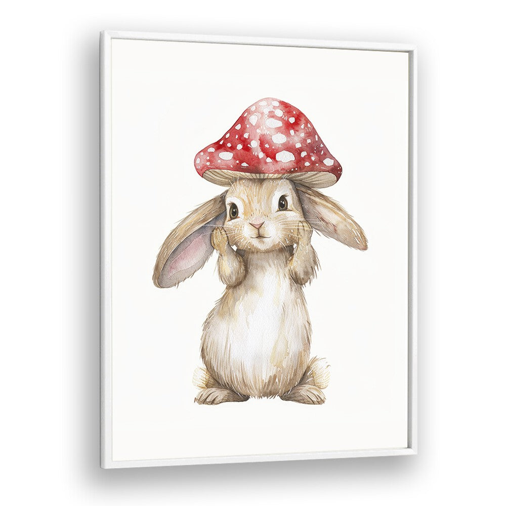 Red Hatter I Kids art Artwork in White Plain Frame
