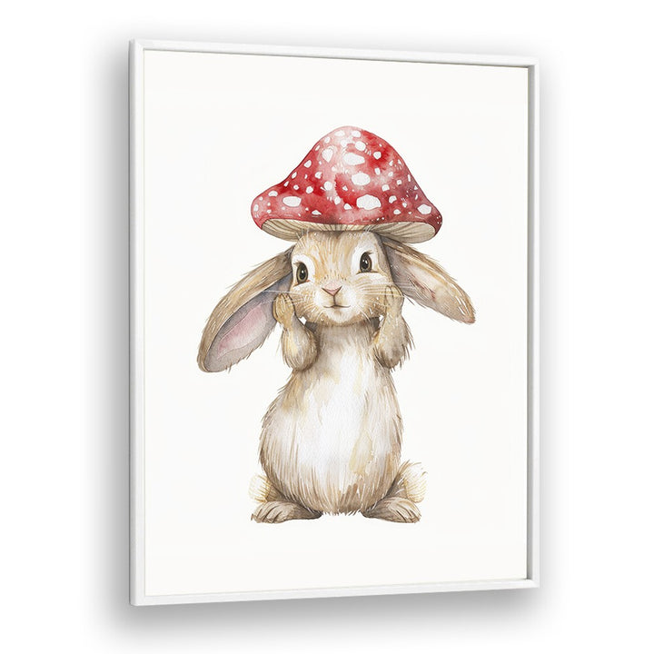 Red Hatter I Kids art Artwork in White Plain Frame
