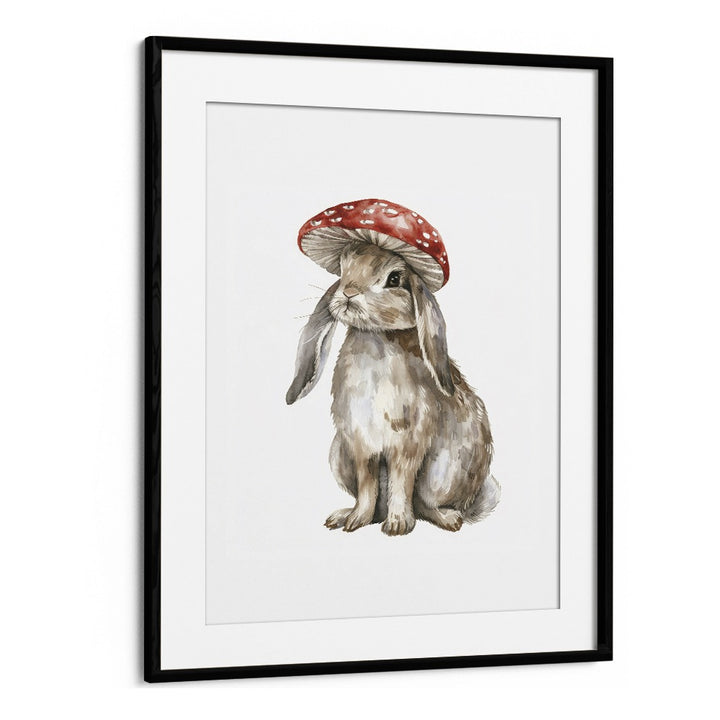 Red Hatter III Kids Art Artwork in Black Frame With Mount
