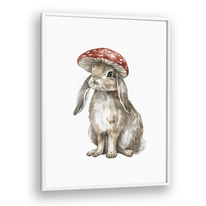 Red Hatter III Kids art Artwork in White Plain Frame
