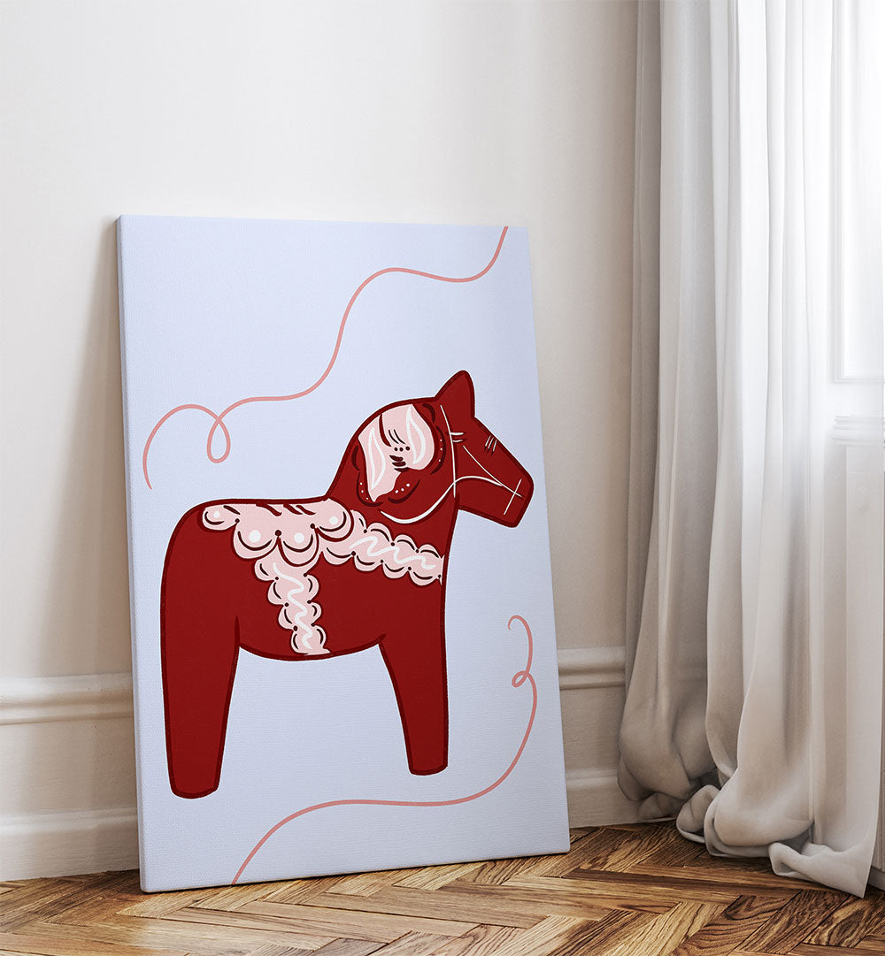 RED HORSE WHIMSY , KIDS ROOM PAINTINGS