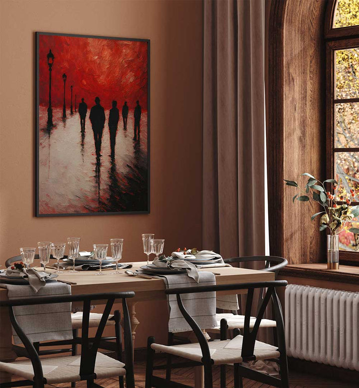 RED LAKE OF ECHOES , EXPRESSIONISM PAINTINGS