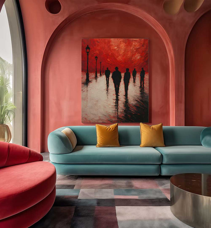 RED LAKE OF ECHOES , EXPRESSIONISM PAINTINGS