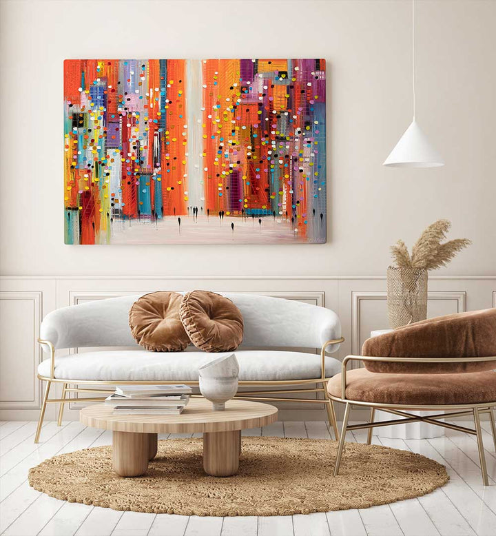 RED SKY AT MORNING , MODERN IMPRESSIONISM PAINTINGS