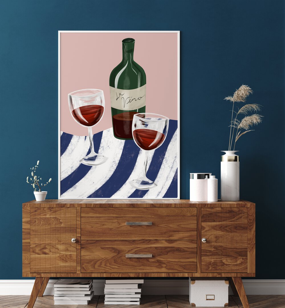 Stylish art featuring RED WINE UNDER THE TREE, BAR & CAFE, perfect for enhancing your space.