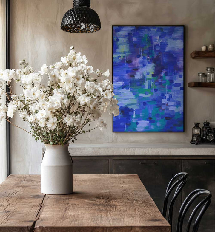 REFLECTIONS IN BLUE , ABSTRACT PAINTINGS