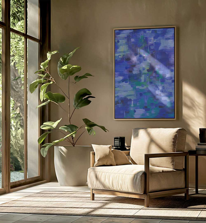 REFLECTIONS IN BLUE , ABSTRACT PAINTINGS
