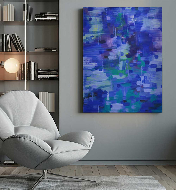 REFLECTIONS IN BLUE , ABSTRACT PAINTINGS