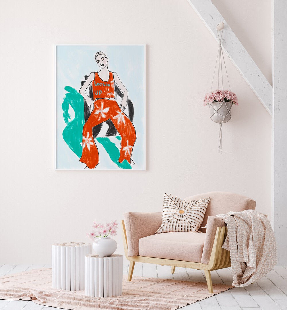 Bright, artistic RELAXED FIGURE, PORTRAITS showcasing elegance and emotional depth in a vibrant setting.