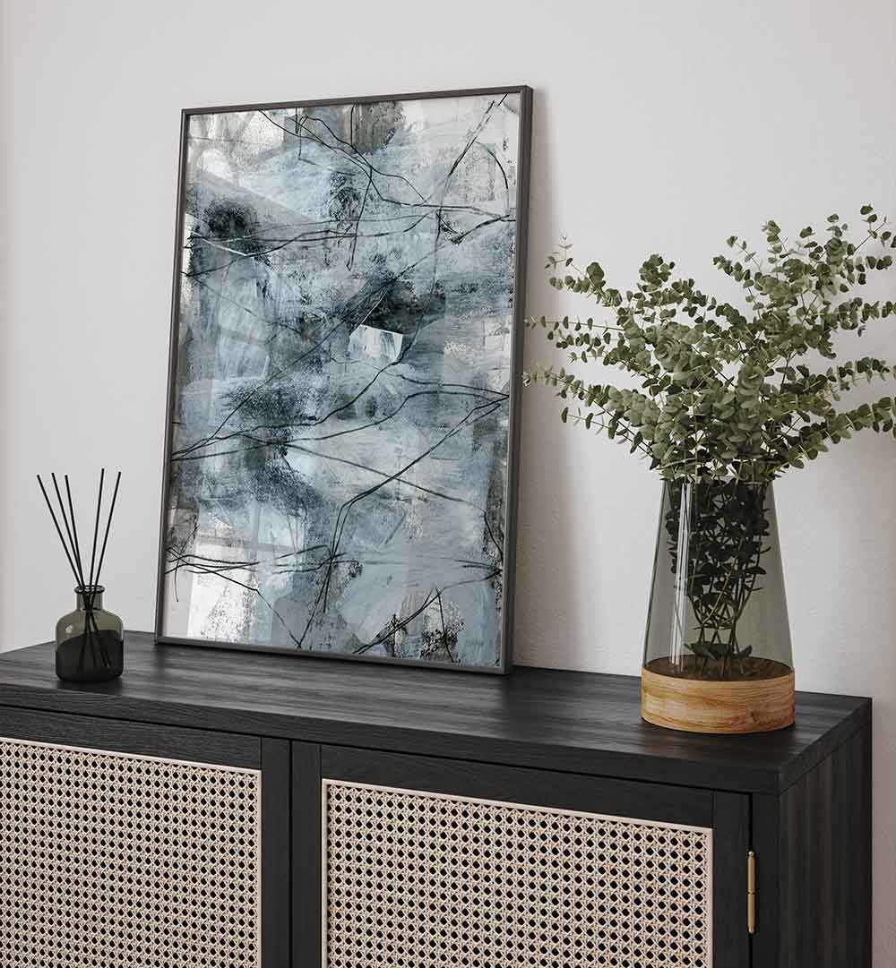 Transform your space with REMOTE VIEWING I, ABSTRACT PAINTINGS, featuring bold colors and modern artistic flair.