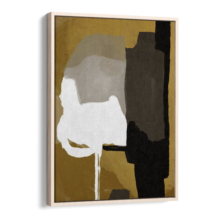 Resting By Dan Hob day Abstract ArtArtwork in Oak Wood Floater Frame