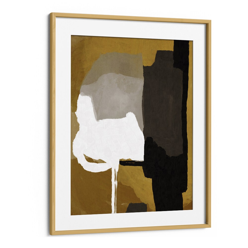 Resting By Dan Hob day Abstract Art Artwork in Oak Wood Frame With Mount