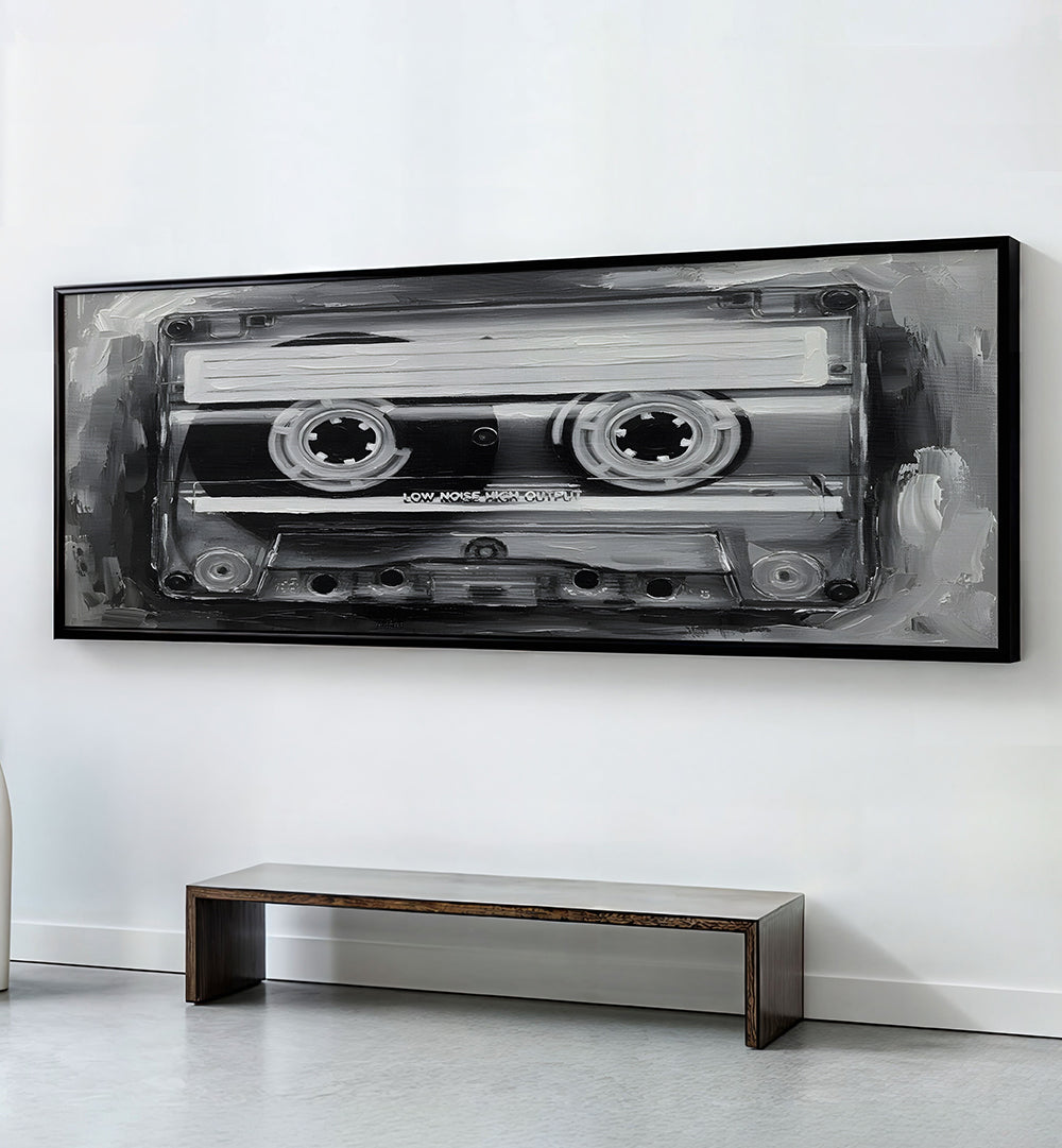 RETRO CASSETTE TAPE , PANORAMIC ART