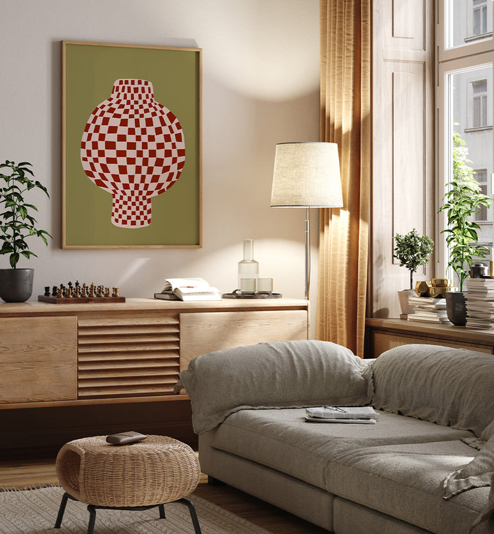 RETRO CHECKERED VASE