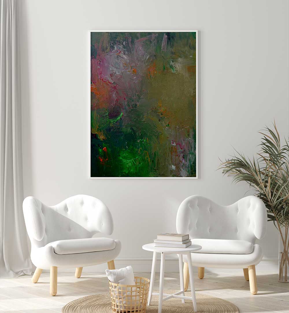 Vibrant RHYTHM, ABSTRACT PAINTINGS enhance modern decor with captivating colors and emotional depth. Perfect for any space.