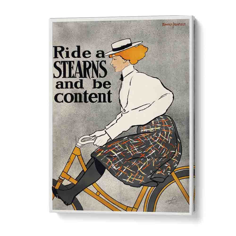 Ride A Stearns And Be Content (1896) Edward Penfield art painting Artwork in Gallery Wrap