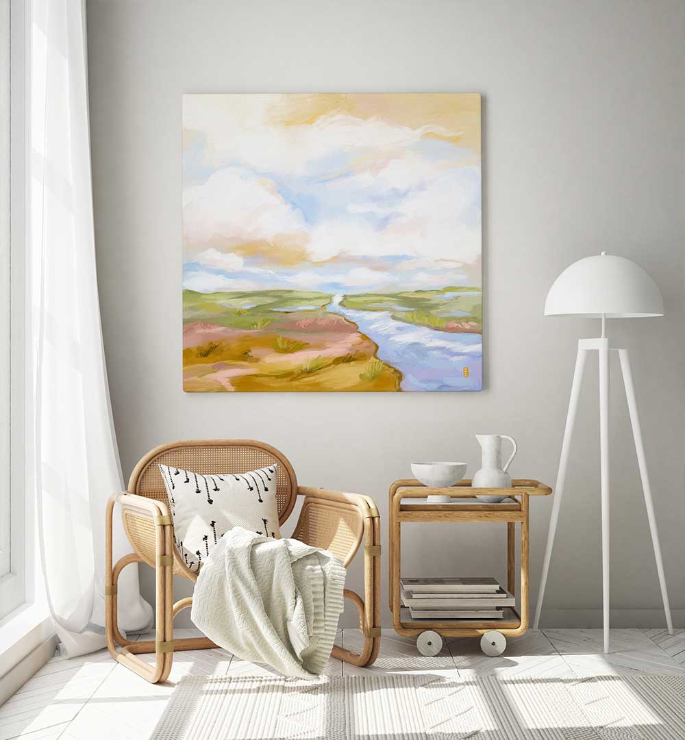 RIVER OF DREAMS LANDSCAPE ARTWORK , LANDSCAPE PAINTINGS