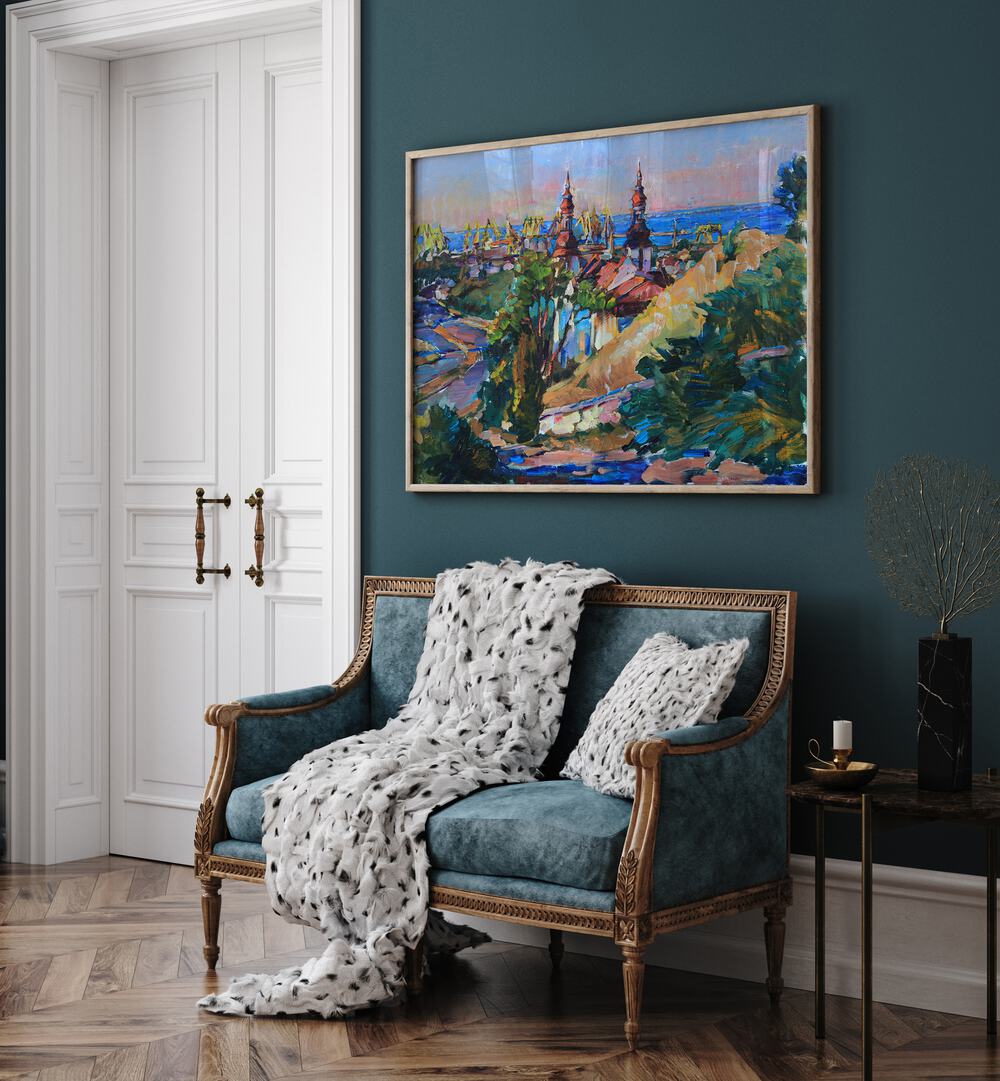 Explore the vibrant ROAD TO THE SEA, LANDSCAPE PAINTINGS, perfect for capturing coastal adventures in your home.