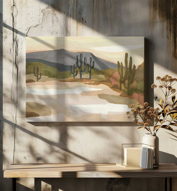 ROCKY HILL AND CACTUS , LANDSCAPE PAINTINGS