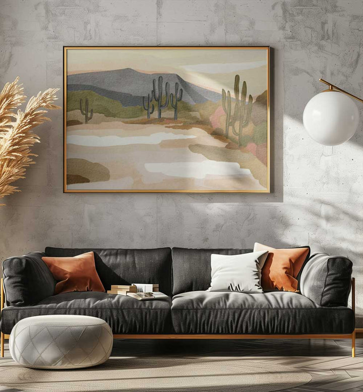 ROCKY HILL AND CACTUS , LANDSCAPE PAINTINGS