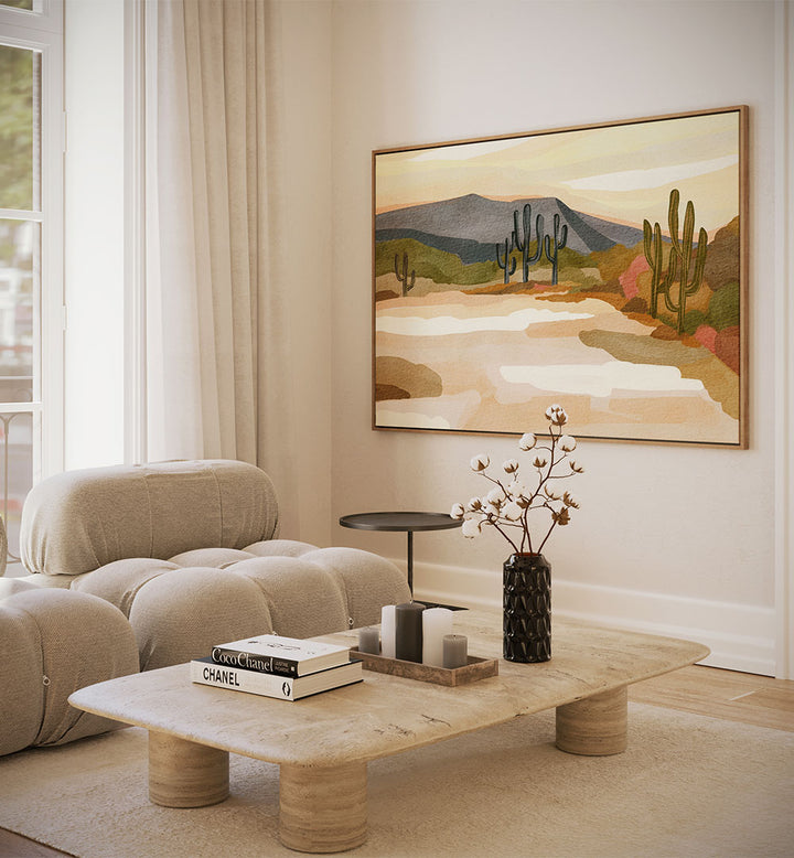 ROCKY HILL AND CACTUS , LANDSCAPE PAINTINGS