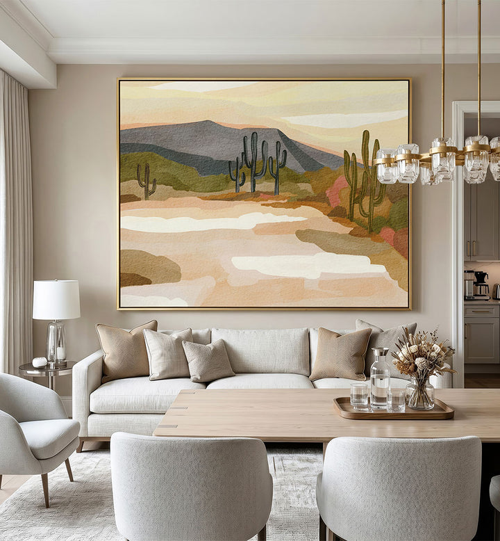 ROCKY HILL AND CACTUS , LANDSCAPE PAINTINGS