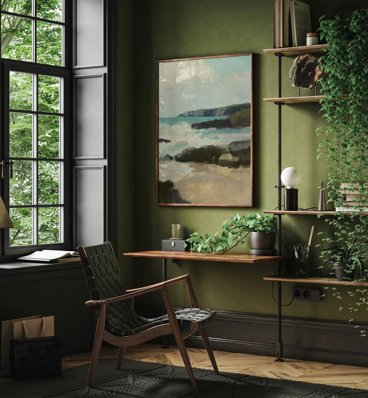 Transform your space with ROCKY BEACH, BEACH PAINTINGS, showcasing serene coastal beauty in a stylish setting.