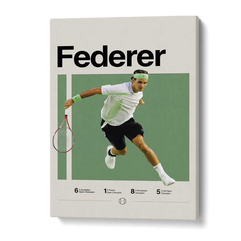 Roger Federer Sports Art Artwork in Gallery Wrap