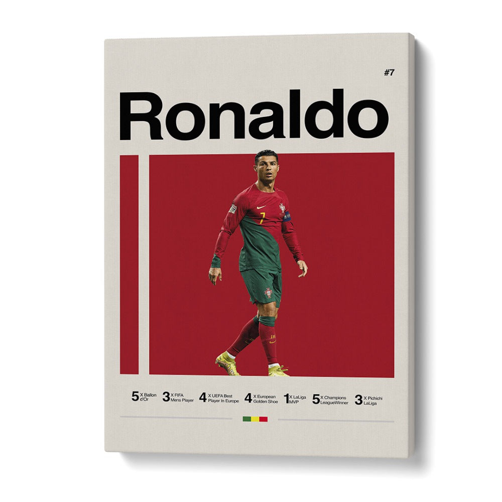 Ronaldo the king Sports Art Artwork in Gallery Wrap