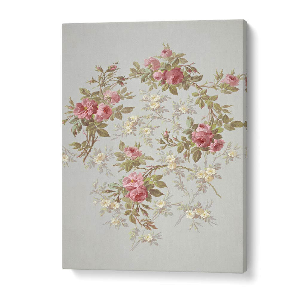 Rose Six I Botanical Flower Paintings Artwork in Gallery Wrap