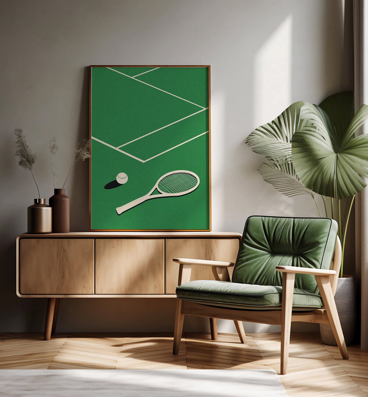 Rosi Feist Lawn Tennis Club sports Artwork Placed on a wall In A Living Room 