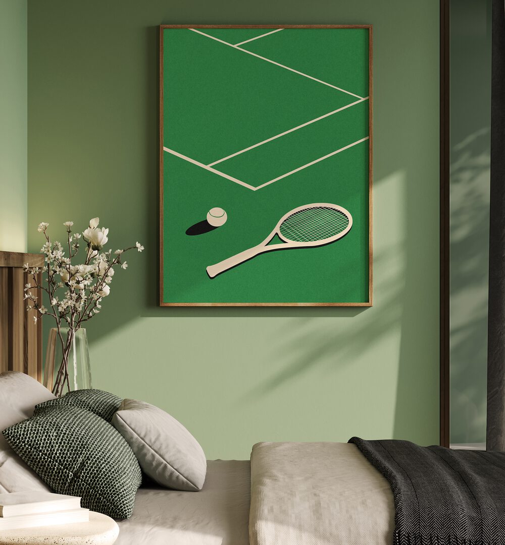 Rosi Feist Lawn Tennis Club sports Artwork Placed on a wall In A Living Room 