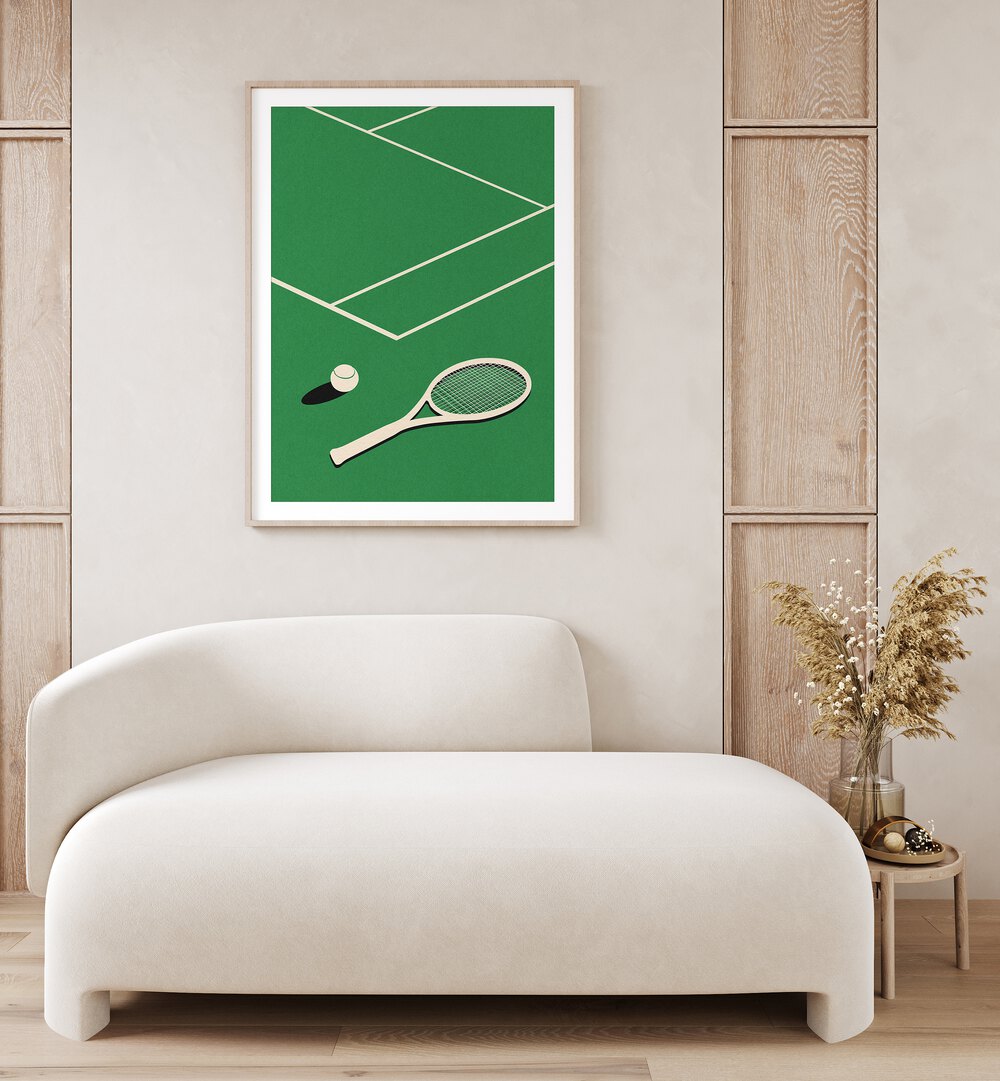 Rosi Feist Lawn Tennis Club sports Artwork Placed on a wall In A Living Room 