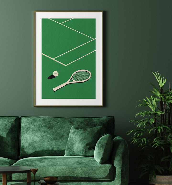 Rosi Feist Lawn Tennis Club sports Artwork Placed on a wall In A Living Room 