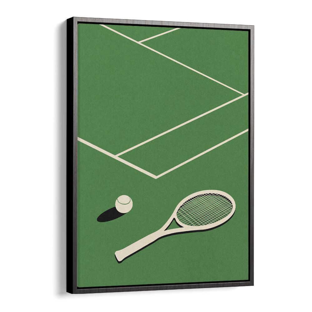 Rosi feist lawn tennis club Sports Art Artwork in Black Floater Frame