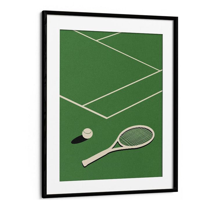 Rosi feist lawn tennis club Sports Art Artwork in Black Frame With Mount